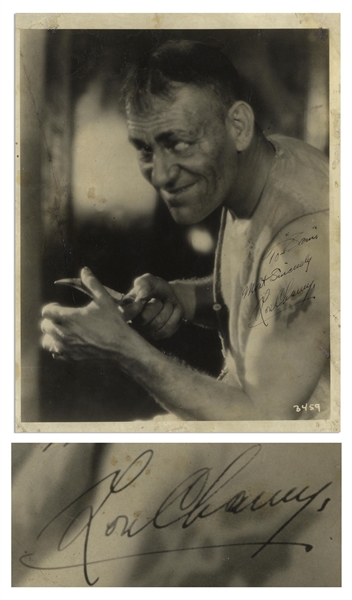 Lon Chaney Signed 8'' x 10'' Photo From the Lost Silent Film, ''The Road to Mandalay''